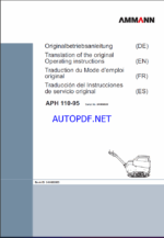 APH 110-95 LIGHT COMPACTION Operating Manual