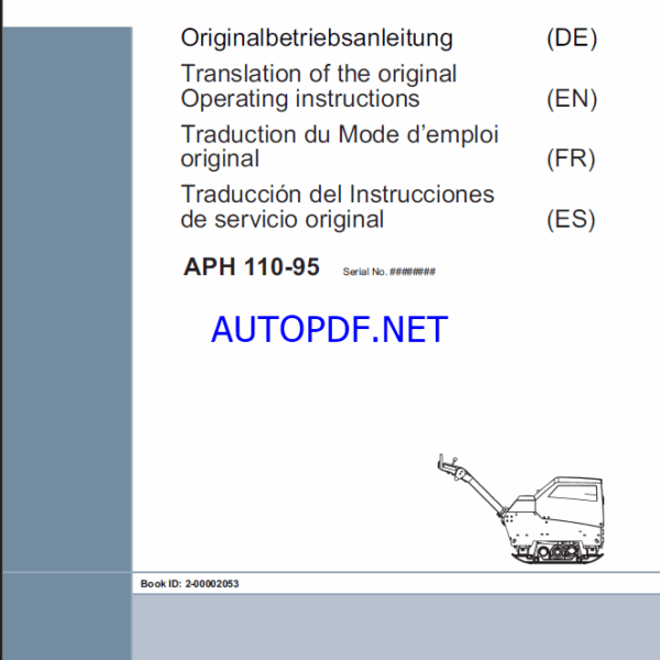 APH 110-95 LIGHT COMPACTION Operating Manual