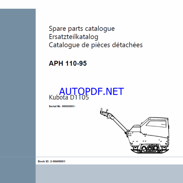APH 110-95 LIGHT COMPACTION Spare Parts Catalog