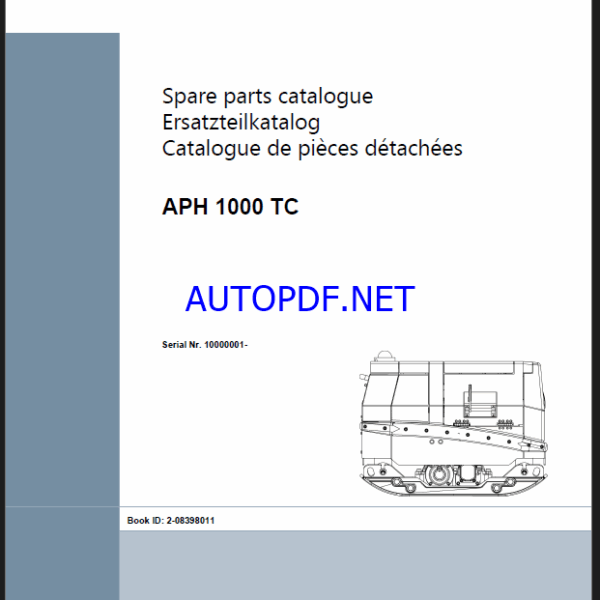 APH 1000 TC Spare LIGHT COMPACTION Parts Catalog