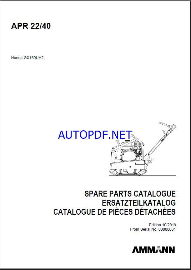 APR 22-40 Spare LIGHT COMPACTION Parts Catalog