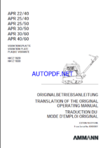 APR 25-40 & APR 25-50 LIGHT COMPACTION Operating Manual