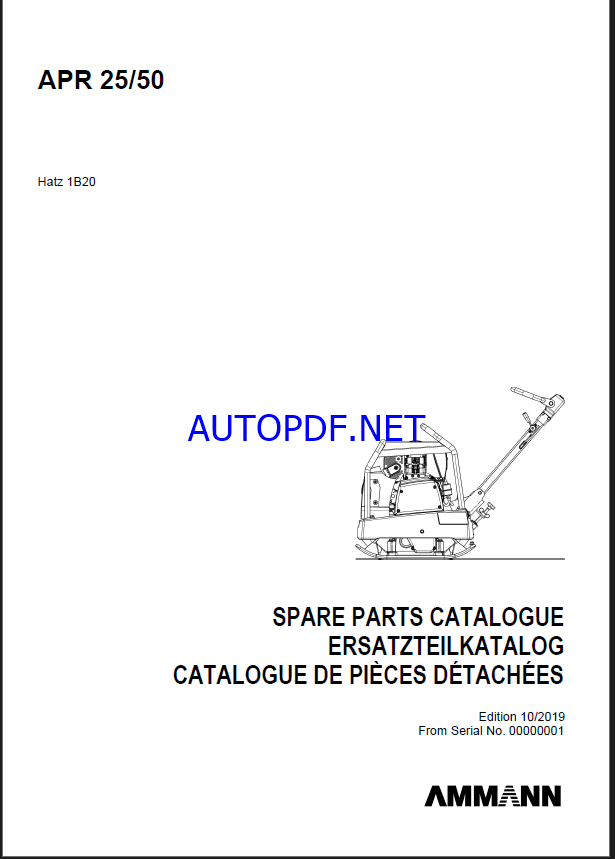 APR 25-40 & APR 25-50 Spare LIGHT COMPACTION Parts Catalog