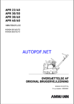 APR 30-50 & APR 30-60 LIGHT COMPACTION Operating Manual