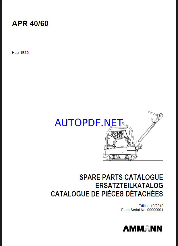 APR 40-60 Spare LIGHT COMPACTION Parts Catalog