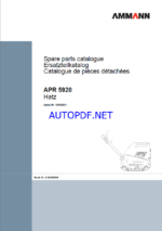 APR 5920 Spare LIGHT COMPACTION Parts Catalog