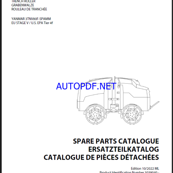 ARR 1575 St V Spare LIGHT COMPACTION Parts Catalog