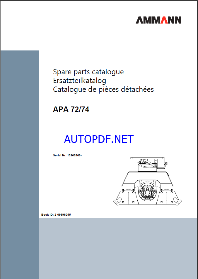 APA 72-74 Spare LIGHT COMPACTION Parts Catalog