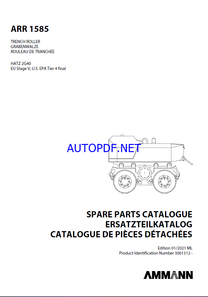 ARR 1585 St V Spare LIGHT COMPACTION Parts Catalog
