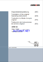 ARW 65 LIGHT COMPACTION Operating Manual