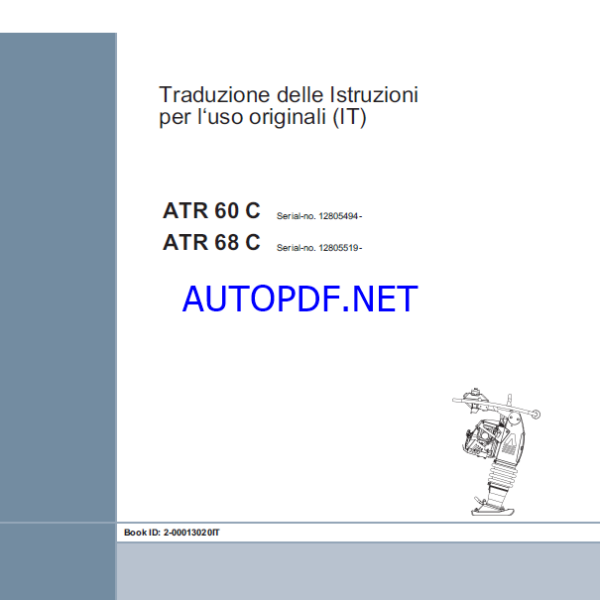 ATR 60 Classic LIGHT COMPACTION Operating Manual