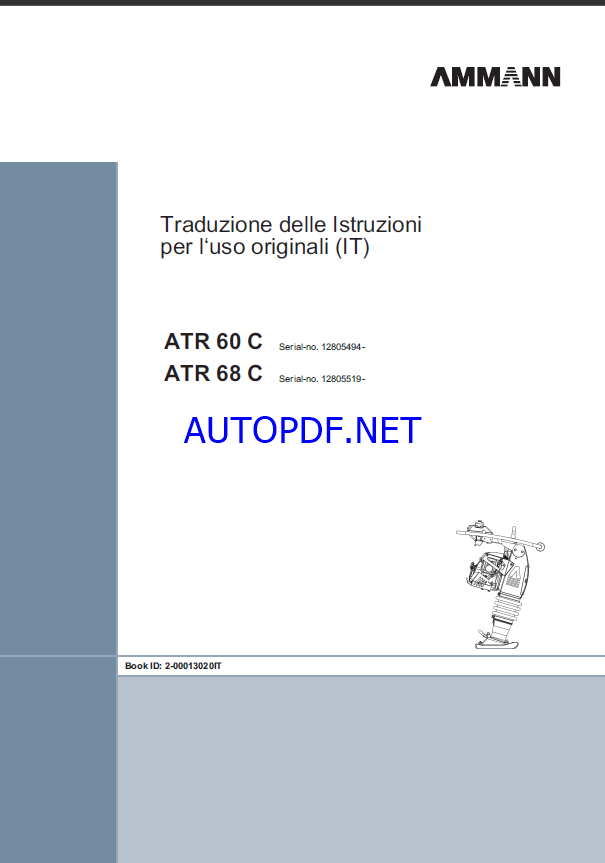 ATR 60 Classic LIGHT COMPACTION Operating Manual