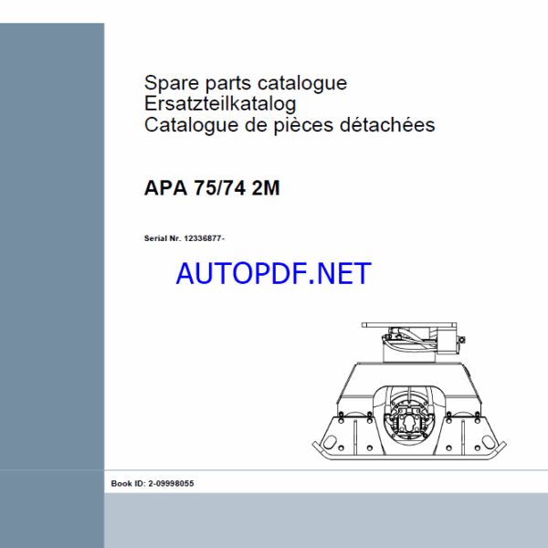 APA 75-74 2M Spare LIGHT COMPACTION Parts Catalog