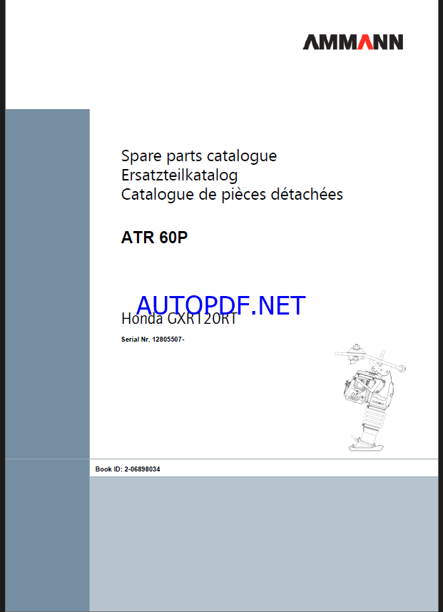 ATR 60 Premium Spare LIGHT COMPACTION Parts Catalog