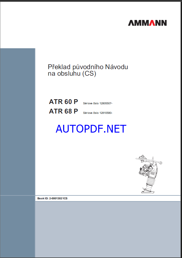 ATR 68 Premium LIGHT COMPACTION Operating Manual