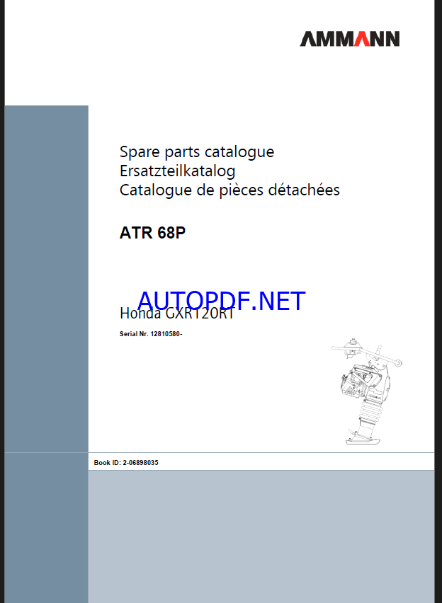 ATR 68 Premium Spare LIGHT COMPACTION Parts Catalog