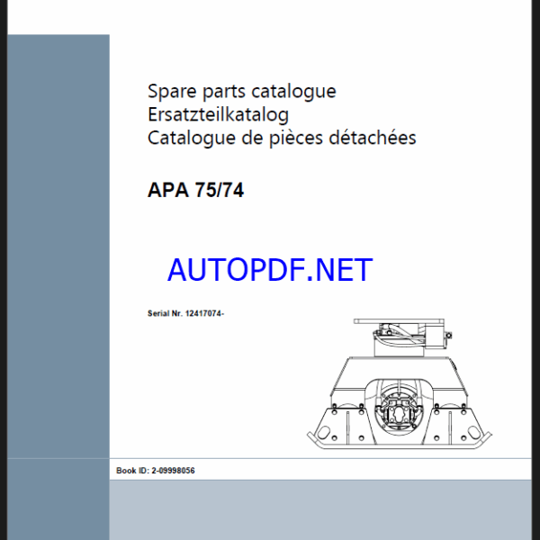 APA 75-74 Spare Parts Catalog