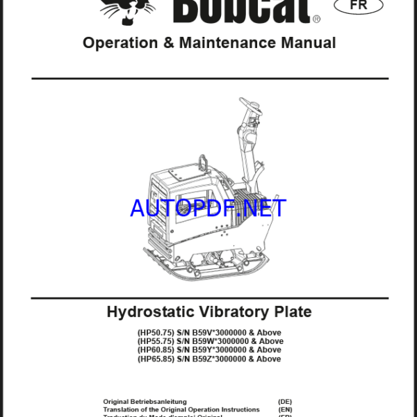 HP50 LIGHT COMPACTION Operating Manual