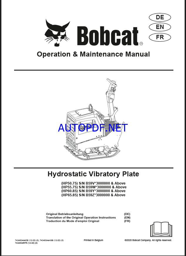 HP50 LIGHT COMPACTION Operating Manual
