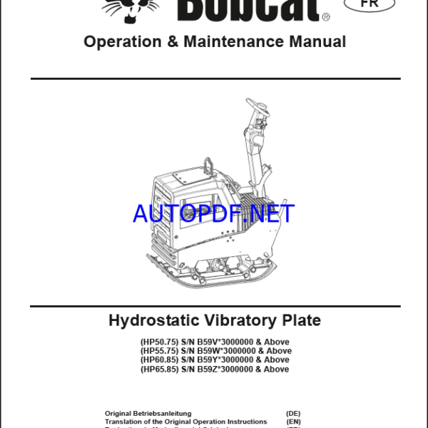 HP55 LIGHT COMPACTION Operating Manual
