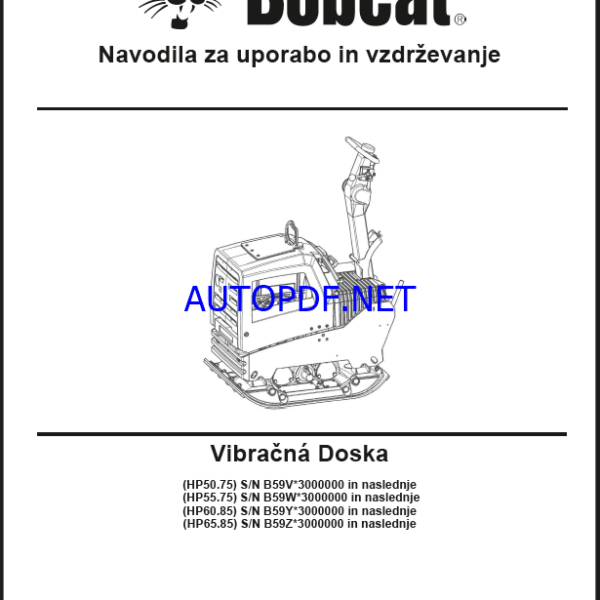 HP60 LIGHT COMPACTION Operating Manual