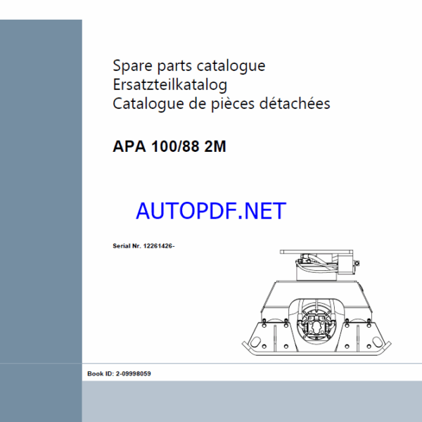 APA 100-88 2M Spare LIGHT COMPACTION Parts Catalog