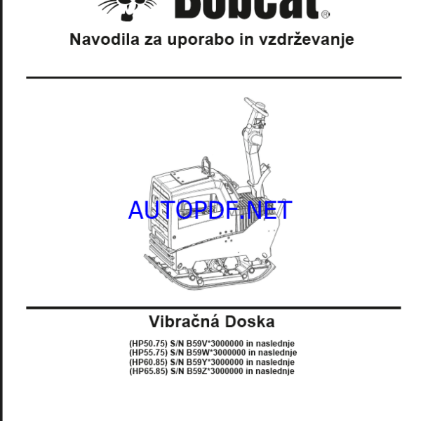 HP65 LIGHT COMPACTION Operating Manual