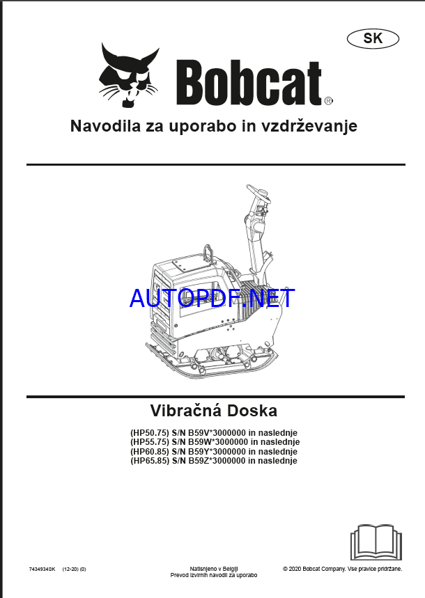 HP65 LIGHT COMPACTION Operating Manual