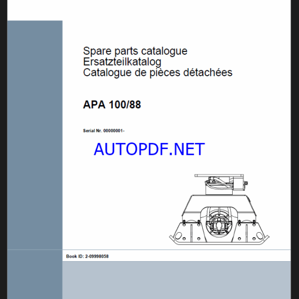 APA 100-88 Spare LIGHT COMPACTION Parts Catalog