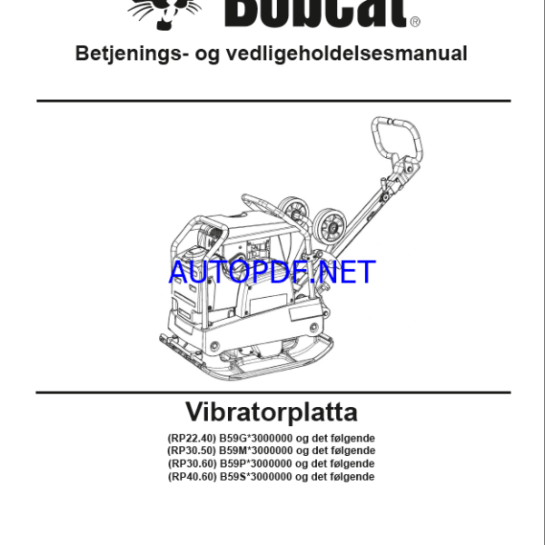 RP30 LIGHT COMPACTION Operating Manual