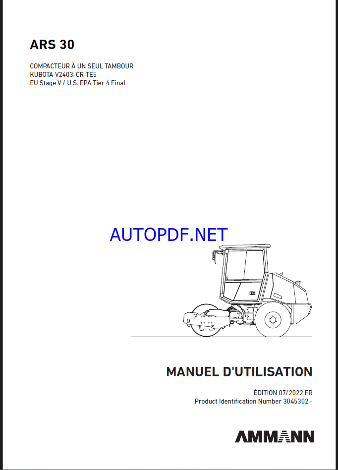 ARS 30 St V HEAVY COMPACTOR Operating Manual