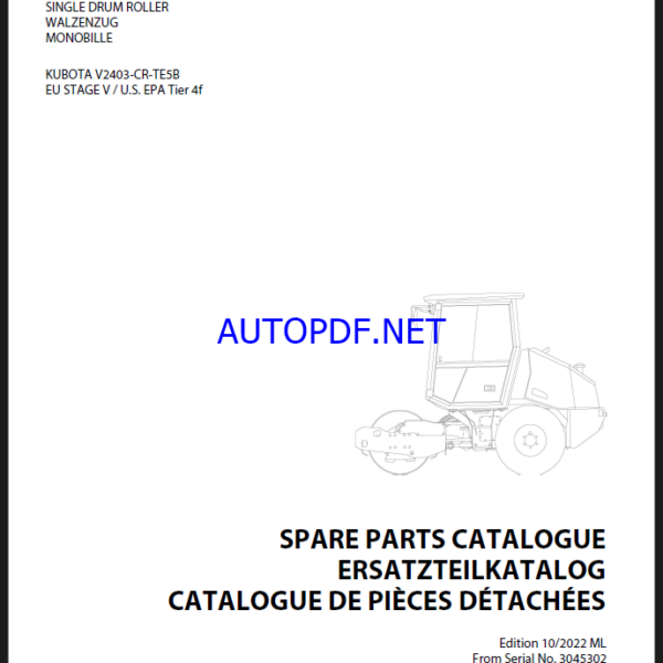 ARS 30 St V Spare HEAVY COMPACTOR Parts Catalog