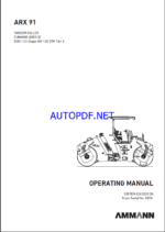 ARX 91 BS3 (Cummins) HEAVY COMPACTOR Operating Manual