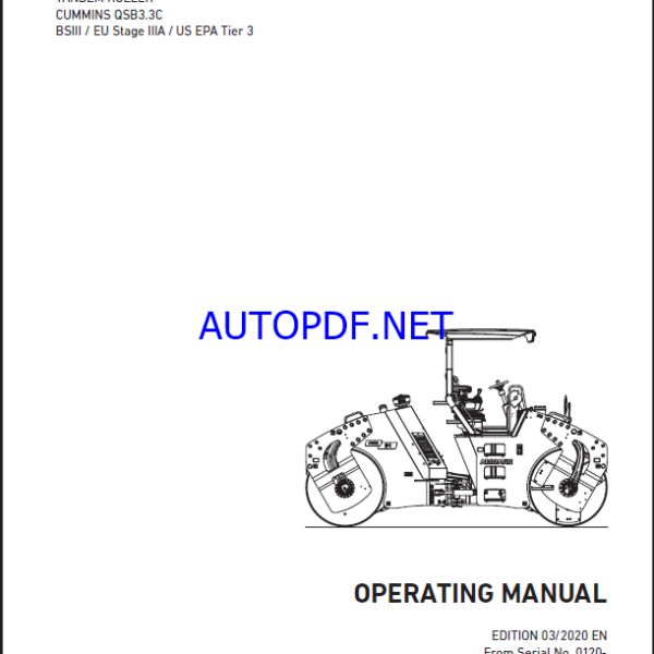 ARX 91 BS3 (Cummins) HEAVY COMPACTOR Operating Manual
