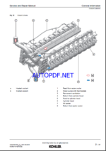 Kohler KD36V16, KD45V20 Diesel Engine Service and Repair Manual (33525088301)