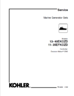 Kohler 13-40EKOZD, 11-35EFKOZD Marine Service Manual (tp6953)