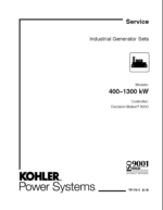 Kohler 400-1300 kW Industrial Generator Sets Service Manual (tp7011)
