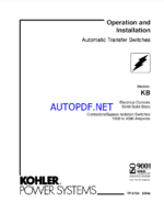 Kohler KB Automatic Transfer Switches Operation and Installation Manual (tp5724)