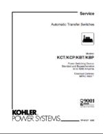 Kohler KCT, KCP, KBT, KBP Automatic Transfer Switches Service Manual (tp6127)