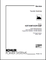 Kohler KDT, KMT, KDP, KMP Transfer Switches Service Manual (tp6226)