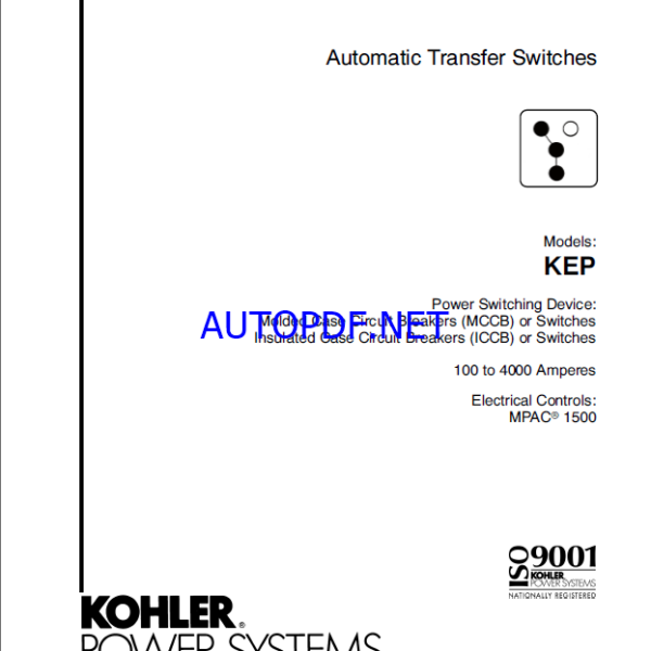 Kohler KEP Automatic Transfer Switches Service Manual (tp6745)