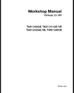 Kohler TAD1240GE, TAD1241GE-VE TAD1242GE-VE, TWD1240VE Workshop Manual (tp6764)