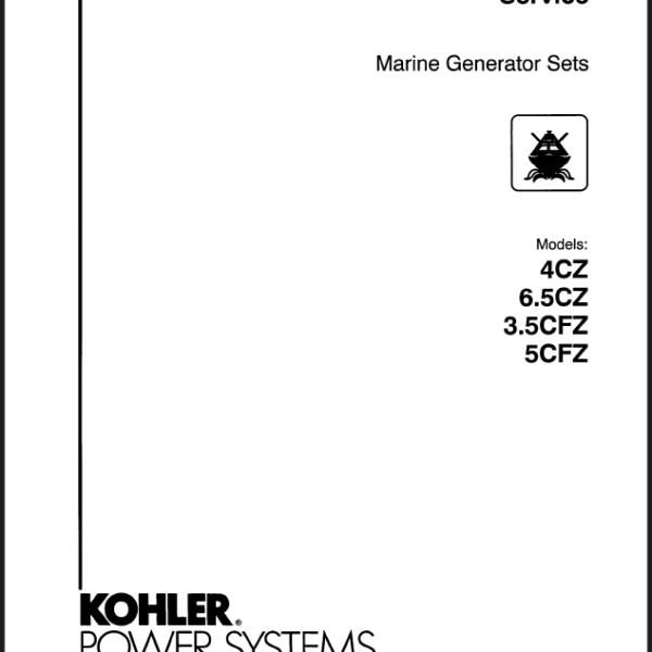 Kohler 4CZ, 6.5CZ, 3.5CFZ, 5CFZ Marine Service Manual (tp5338)