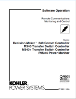 Kohler M340, M340+ Transfer Switch Controller, PM340 Power Monitor Remote Communications Monitoring and Control Software Operation(tp5823)