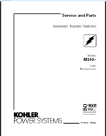 Kohler M340+ Automatic Transfer Switches Service and Parts Manual (tp5672)
