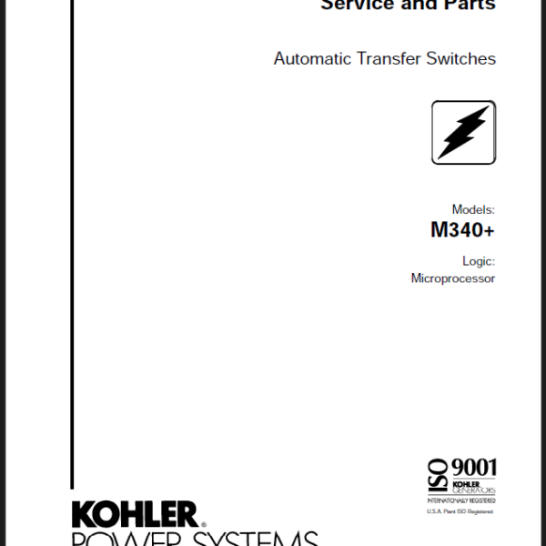 Kohler M340+ Automatic Transfer Switches Service and Parts Manual (tp5672)