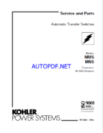 Kohler MMS, MNS Automatic Transfer Switches Service and Parts Manual (tp5666)