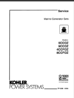Kohler 5CCOZ, 9CCOZ, 4CCFOZ, 8CCFOZ Marine Service Manual (tp5588)