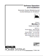 Kohler Monitor II Version 4.0.0 or higher Generator System Monitoring and Control Software for Windows Software Operation and Installation Manual (tp6194)