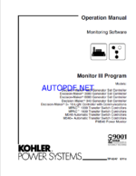Kohler Monitor III Program Monitoring Software Operation Manual (tp6347)